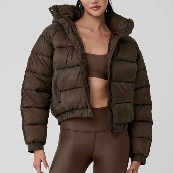 ALO Yoga Jackets & Blazers - Alo Yoga Aspen Love Puffer Jacket Espresso Medium